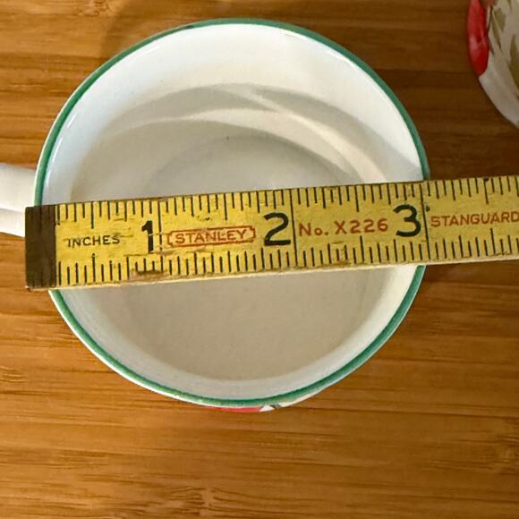 Milton China Hot Drinks in Pretty Red Poppies on Porcelain Set of 2 Small Mugs - Picture 6 of 6